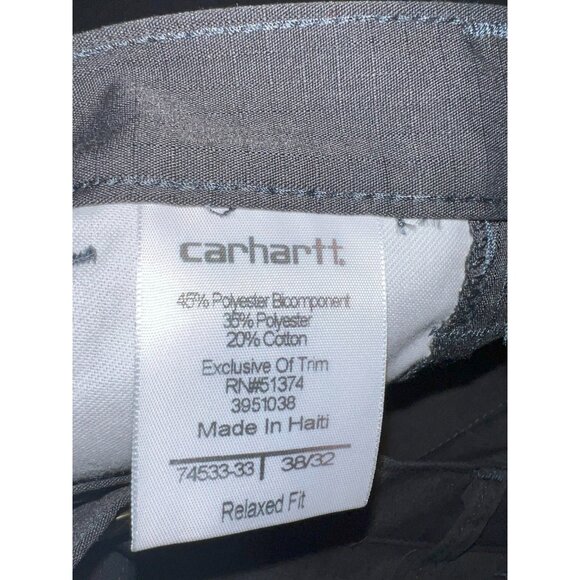 Carhartt Men's Relaxed Fit Work Pants 38x32 Dark‎ Gray Durable Stretch, Utility - Picture 5 of 9